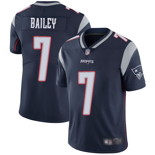 New England Patriots Football #7 Vapor Untouchable Limited Navy Blue Men Jake Bailey Home NFL Jersey->new england patriots->NFL Jersey